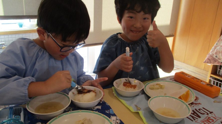 味噌焼きおにぎり🍙クッキング（年長）